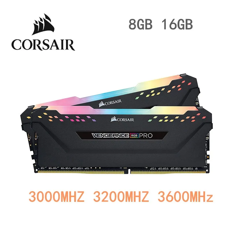 Модуль памяти CORSAIR DDR4 RGB PRO RAM 8 ГБ 16 32 оригинальная память PC4 3000 МГц 3200 3600Mzh DIMM для