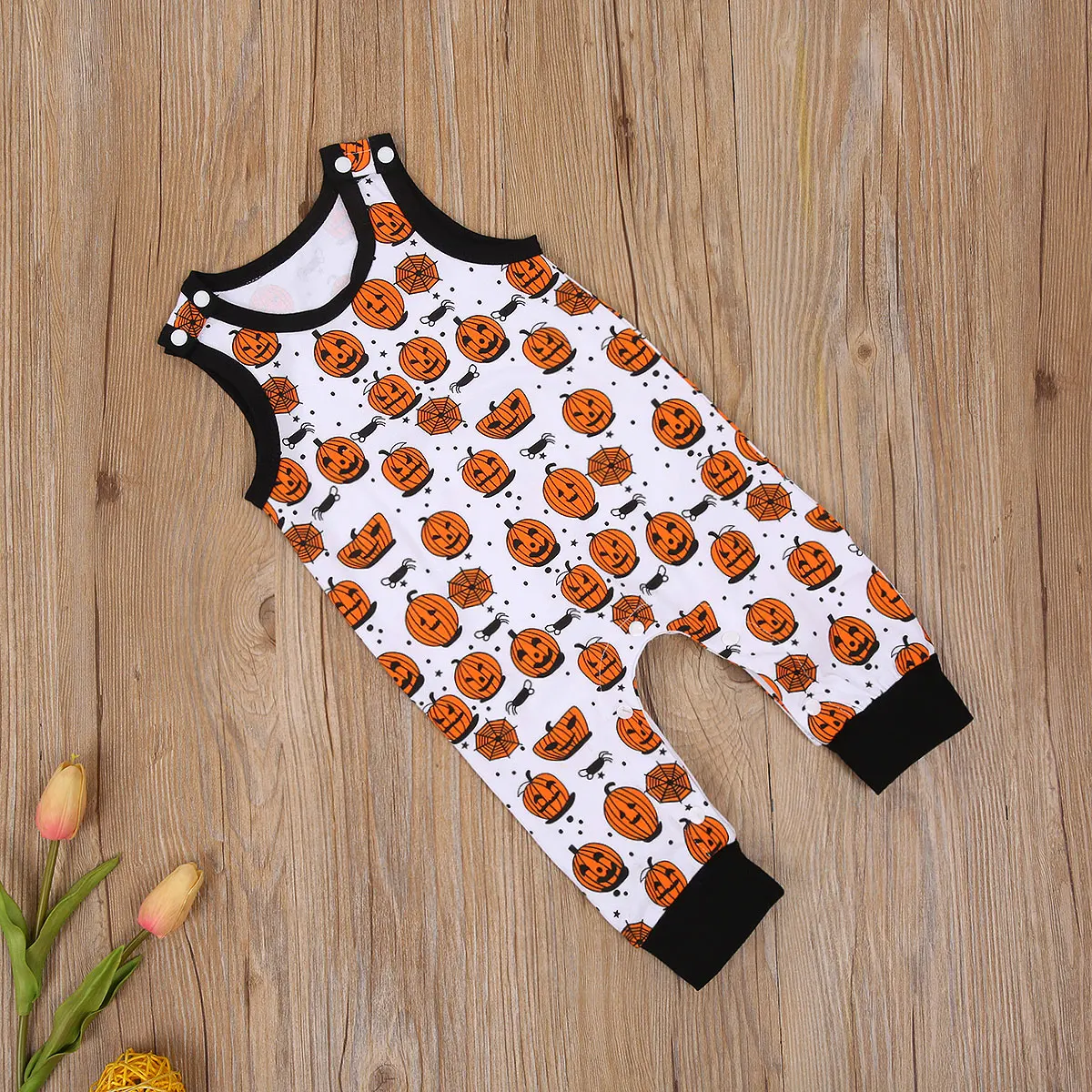 Newborn Baby Girls Boys Halloween Romper Infant Winter Autumn Sleeveless Creative Pumpkin Spider Printing Jumpsuit
Newborn Baby Girls Boys Halloween Romper Infant Winter Autumn Sleeveless Creative Pumpkin Spider Printing Jumpsuit