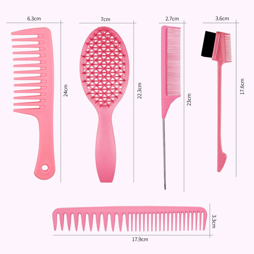 5Pcs Hair Brushes Detangling Hairbrush Set for Men Women Home Salon Hair Styling Tools Suitable for Wet or Dry Long Hair
5Pcs Hair Brushes Detangling Hairbrush Set for Men Women Home Salon Hair Styling Tools Suitable for Wet or Dry Long Hair