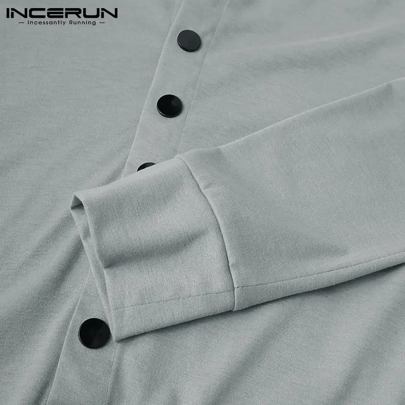 INCERUN Men Pajamas Jumpsuits V Neck Long Sleeve Homewear Solid Color Button Rompers Comfortable Leisure Mens Nightwear S-5XL
INCERUN Men Pajamas Jumpsuits V Neck Long Sleeve Homewear Solid Color Button Rompers Comfortable Leisure Mens Nightwear S-5XL