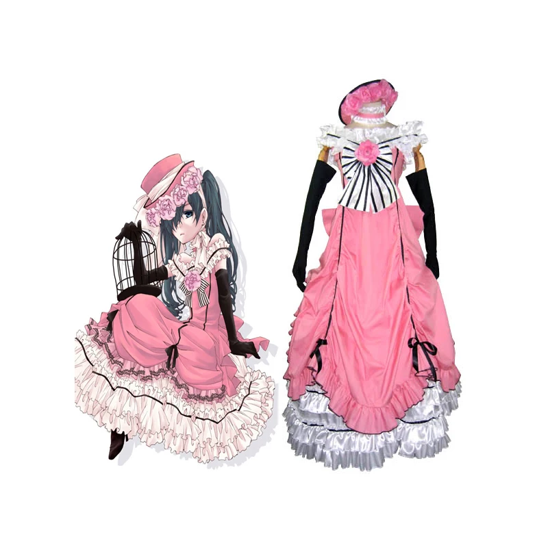 Anime Black Butler Kuroshitsuji Girls Long Pink Party Dress Cosplay Costume Ciel Phantomhive Pink Lolita Dress Custom Made
Anime Black Butler Kuroshitsuji Girls Long Pink Party Dress Cosplay Costume Ciel Phantomhive Pink Lolita Dress Custom Made