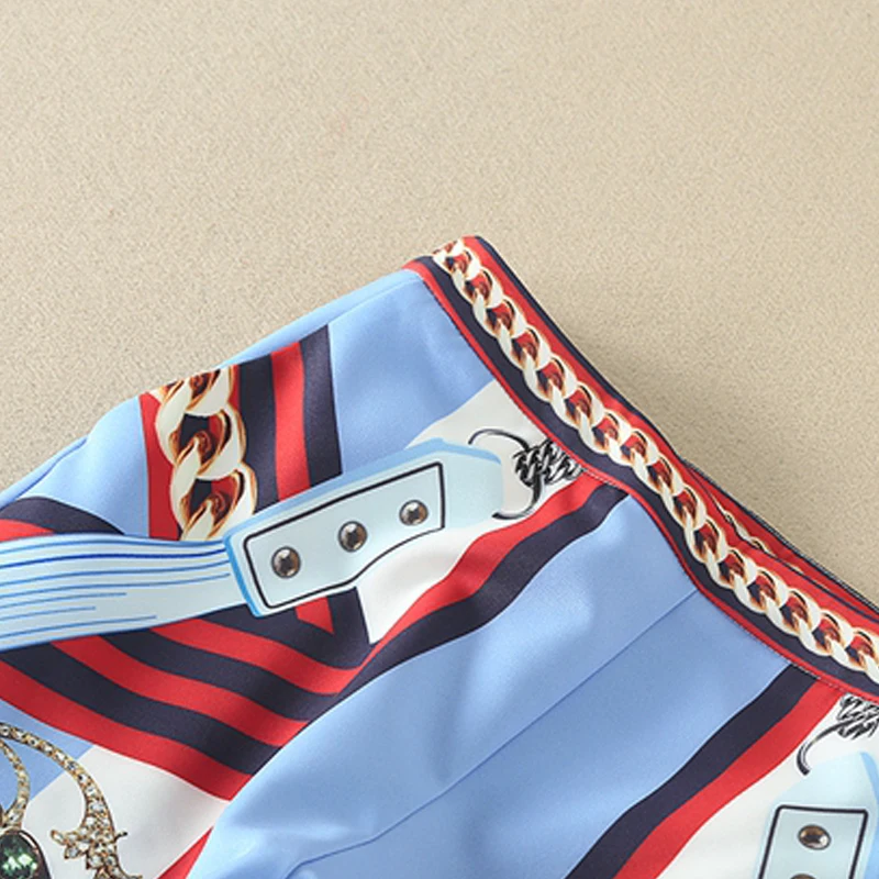 New Lady Clothes Runway Designer Print Long Sleeve Short Blouse + Pants Set For Women Cute Twinsets
New Lady Clothes Runway Designer Print Long Sleeve Short Blouse + Pants Set For Women Cute Twinsets