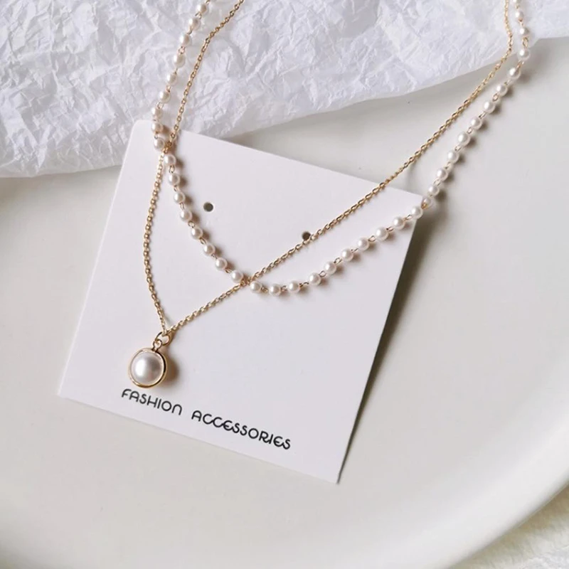Charming Women's Double-deck Pearl Pendant Necklace Elegant Ladies Wedding Clavicle Chain Accessories Fashion Party Jewelry Gift
Charming Women's Double-deck Pearl Pendant Necklace Elegant Ladies Wedding Clavicle Chain Accessories Fashion Party Jewelry Gift