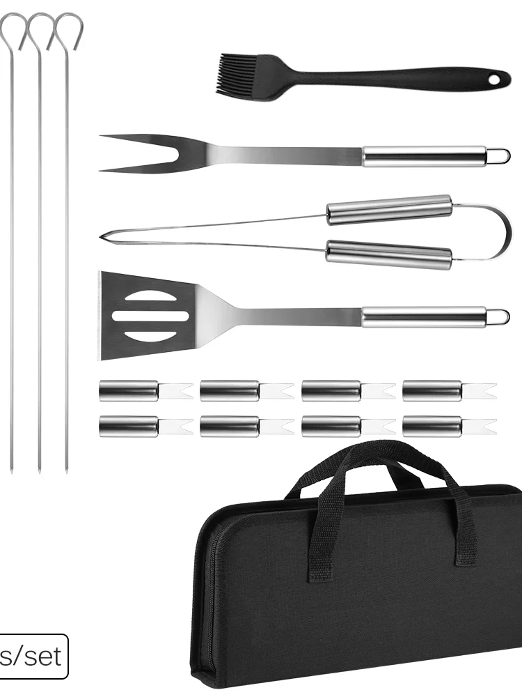 Home BBQ Grill Tool Set Stainless Steel Barbecue Grill Accessories Utensils Kit In Portable Case 
Home BBQ Grill Tool Set Stainless Steel Barbecue Grill Accessories Utensils Kit In Portable Case