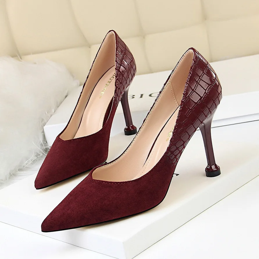 Nice Spring Pop Women Pumps Spring Women Flock High Heels Women Office Shoes Fashion Wedding Shoes Sexy Party Shoes
Nice Spring Pop Women Pumps Spring Women Flock High Heels Women Office Shoes Fashion Wedding Shoes Sexy Party Shoes