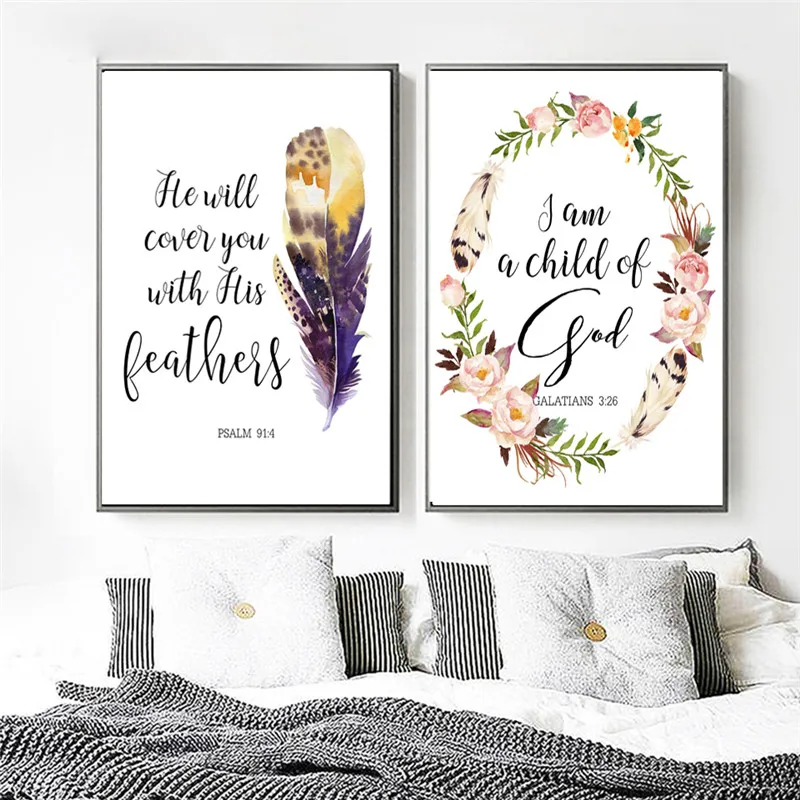 Christian Wall Paintings Religious Nordic Canvas Art Prints Bless Thankful Posters for Liivng Room Frameless Picture
Christian Wall Paintings Religious Nordic Canvas Art Prints Bless Thankful Posters for Liivng Room Frameless Picture