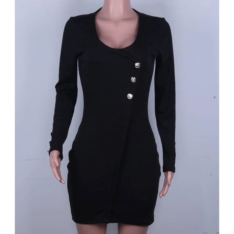 Skinny Club Party Knitted Fashion Outwear 2020 Sexy V-Neck Solid Buttons Long Sleeve Autumn Winter Women Bodycon Dress G2104
Skinny Club Party Knitted Fashion Outwear 2020 Sexy V-Neck Solid Buttons Long Sleeve Autumn Winter Women Bodycon Dress G2104