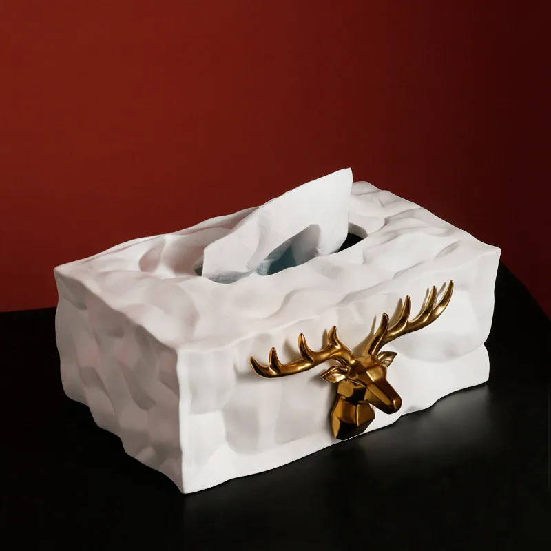 Nordic Elk Ceramic Tissue Case Wet Tissue Box Home Decoration Ornaments Desktop Storage Napkin Box Art Crafts Creative Gift 
Nordic Elk Ceramic Tissue Case Wet Tissue Box Home Decoration Ornaments Desktop Storage Napkin Box Art Crafts Creative Gift