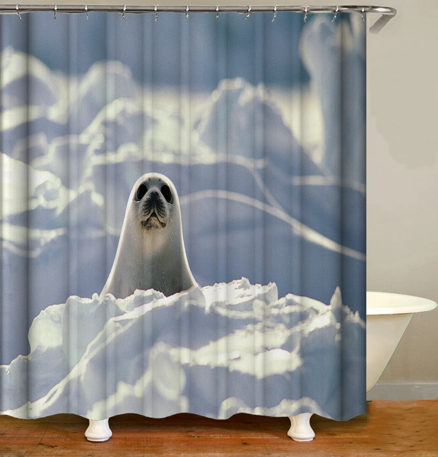 Animal Shower Curtain Cute Seal Pattern Bath Accessories with 12 Hooks Waterproof Polyester Fabric Bathroom Decor
Animal Shower Curtain Cute Seal Pattern Bath Accessories with 12 Hooks Waterproof Polyester Fabric Bathroom Decor