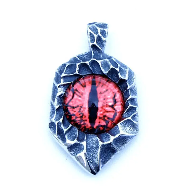 Hip-Hop New Trendy Red Eye Stone Inlaid Pendant Necklace Eye of The Devil Pendant Men's Character Retro Devil Eye Pendant Chain
Hip-Hop New Trendy Red Eye Stone Inlaid Pendant Necklace Eye of The Devil Pendant Men's Character Retro Devil Eye Pendant Chain
