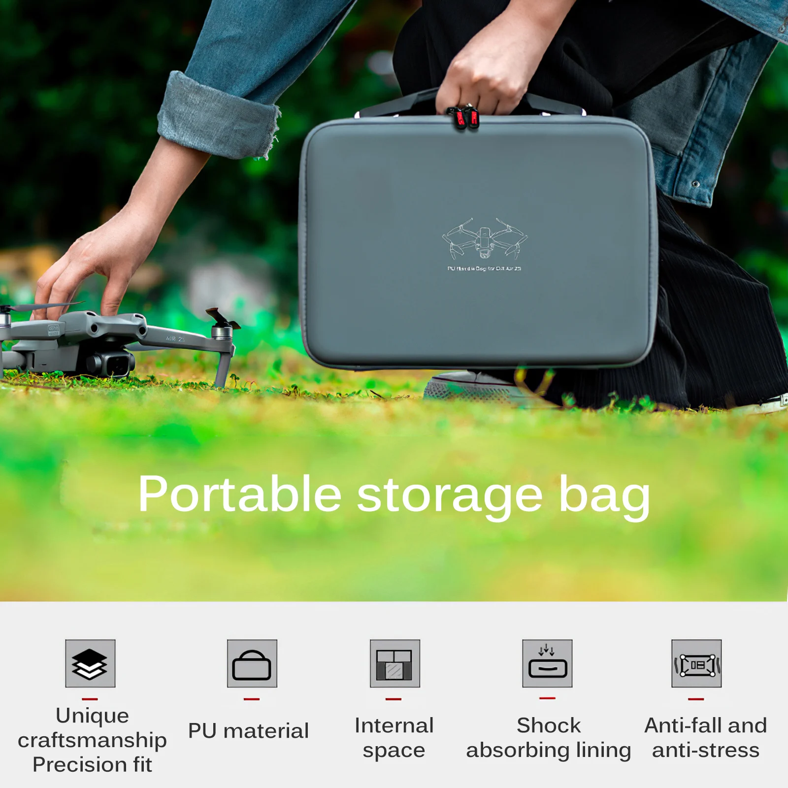 Storage Bag Shoulder Bag PU Waterproof Carrying Case Portable Travel Bags Handbag For DJI Mavic Air 2S Drone Accessories
Storage Bag Shoulder Bag PU Waterproof Carrying Case Portable Travel Bags Handbag For DJI Mavic Air 2S Drone Accessories