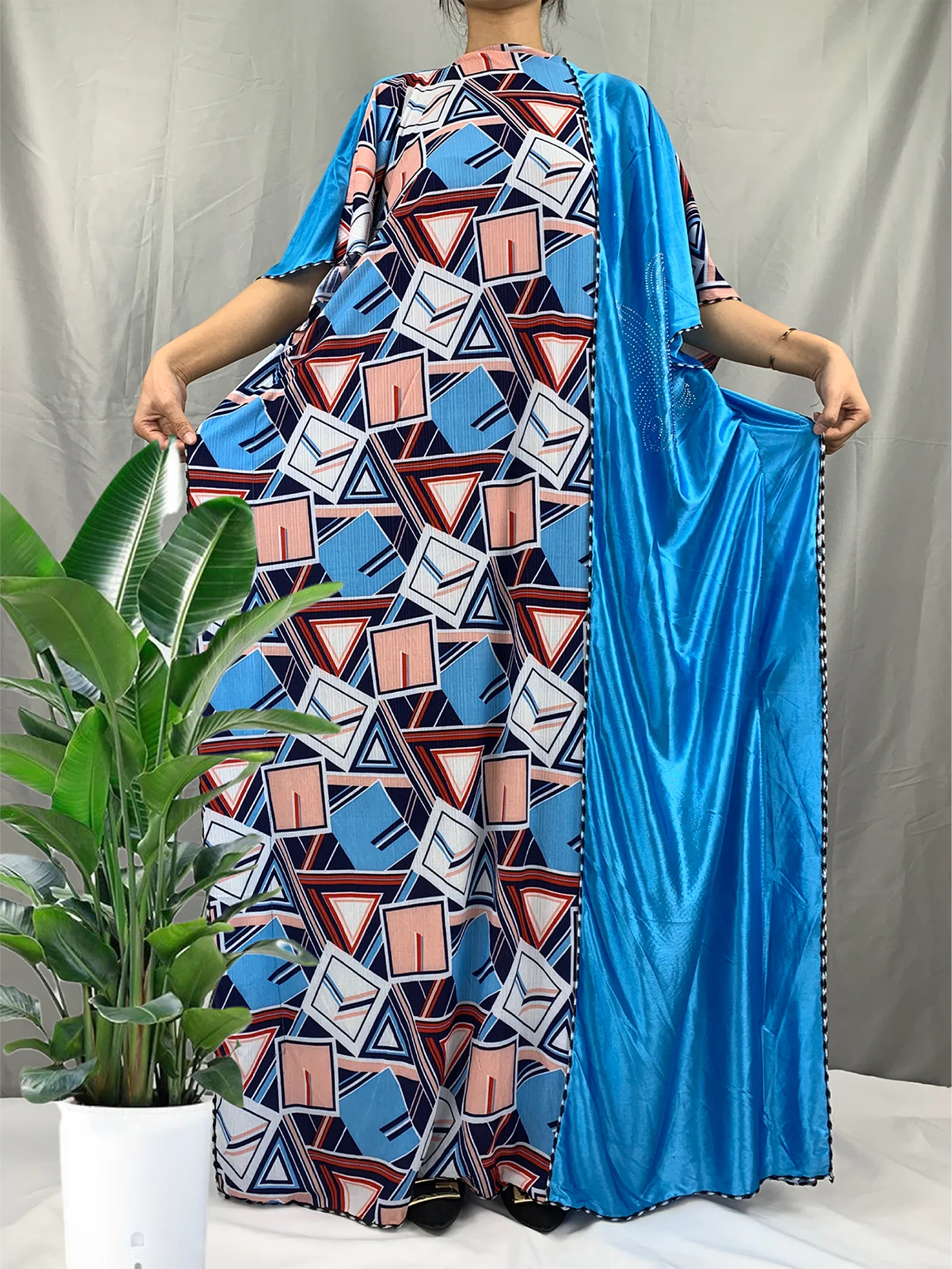 Fashion Dashiki Dress Print Bohemia Hijab Loose Elegant Muslim Abaya Caftan Gowns Silk Sexy Lady Party Maxi Dresses | Тематическая