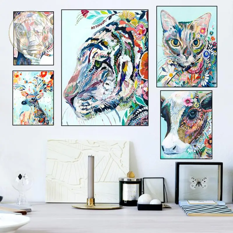 Nordic Abstract Cute Animal Canvas Painting Tiger Elephant Deer Zebra Art Posters and Prints Modern Home Decoration Kids Room
Nordic Abstract Cute Animal Canvas Painting Tiger Elephant Deer Zebra Art Posters and Prints Modern Home Decoration Kids Room