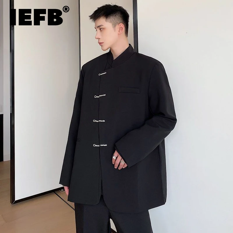IEFB Menswear Fashion Chinese Style Hanfu Blazers Men's Stand Neck Single Breasted Long Sleeve Suit Jacket Male Tide Autumn 2021
IEFB Menswear Fashion Chinese Style Hanfu Blazers Men's Stand Neck Single Breasted Long Sleeve Suit Jacket Male Tide Autumn 2021