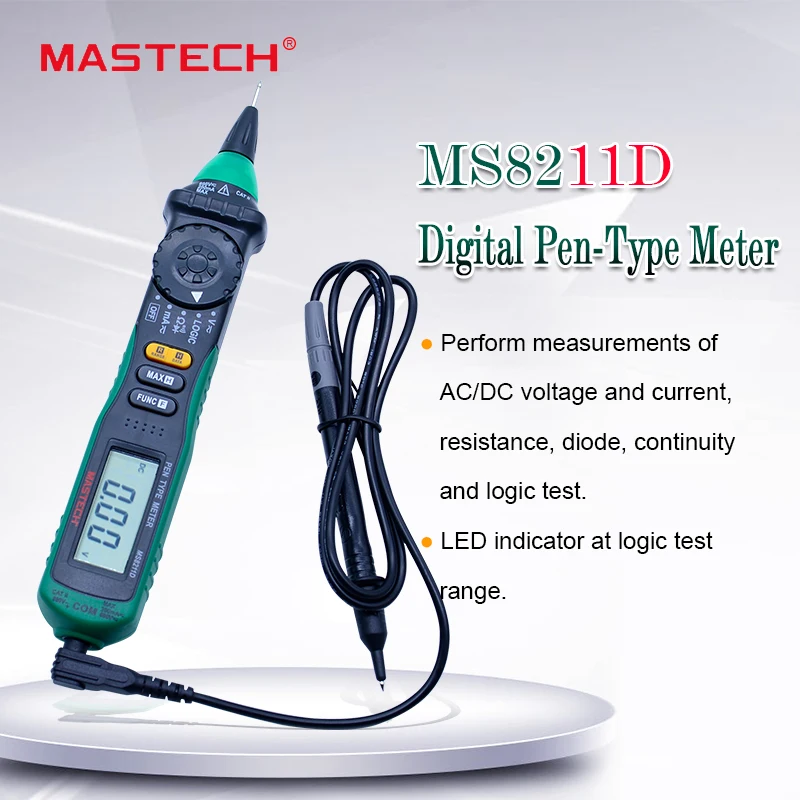 Цифровой Мультиметр MASTECH MS8211DS, ручной измеритель автоматического диапазона, DMM ампервольтметр напряжения и тока, тестер логического уровня
Цифровой Мультиметр MASTECH MS8211DS, ручной измеритель автоматического диапазона, DMM ампервольтметр напряжения и тока, тестер логического уровня