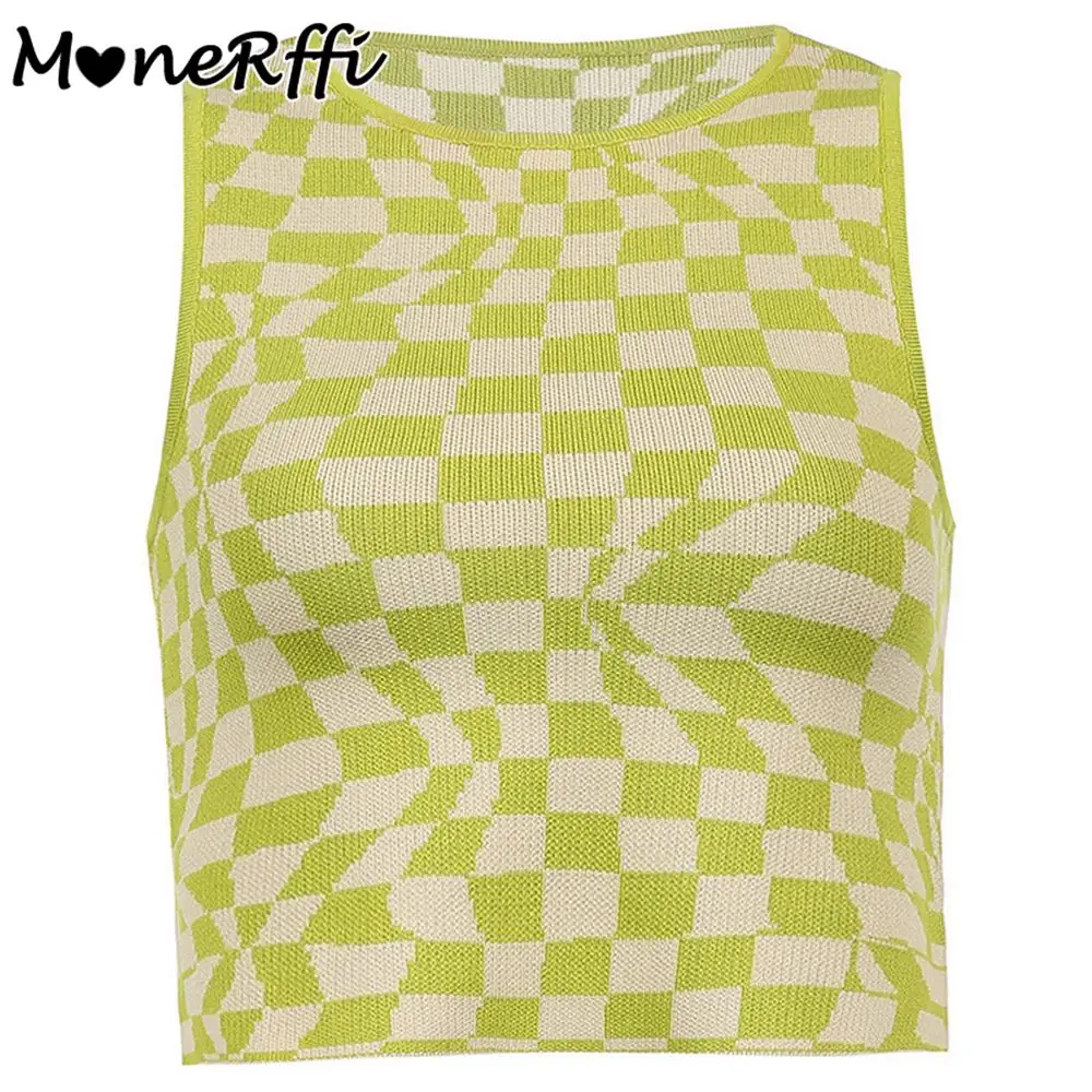 MoneRffi Summer Knit Crop Top Women Sleeveless Y2K Tank Top Basic T Shirts Casual Checker Plaid Vest Streetwear Tank Top Vintage
MoneRffi Summer Knit Crop Top Women Sleeveless Y2K Tank Top Basic T Shirts Casual Checker Plaid Vest Streetwear Tank Top Vintage
