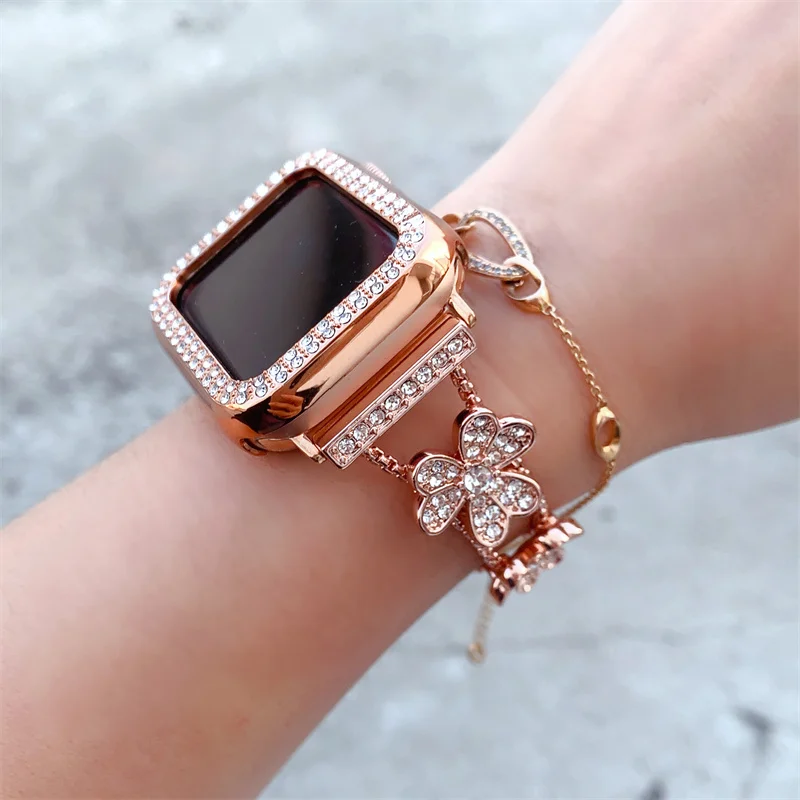 Strap For Apple Watch band 41mm/45mm Women Metal Decorative ring correa 42/38mm bracelet iwatch series 5 4 3 6 SE 7 42mm/38mm
Strap For Apple Watch band 41mm/45mm Women Metal Decorative ring correa 42/38mm bracelet iwatch series 5 4 3 6 SE 7 42mm/38mm