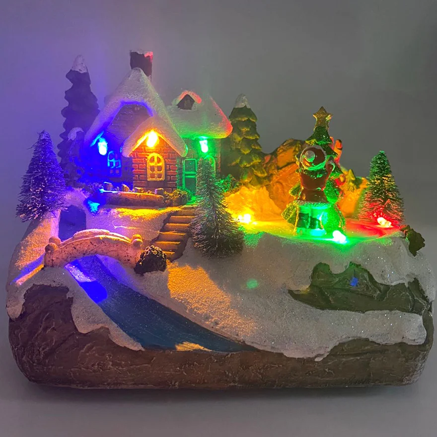 New Year Christmas Decorations for Home Electric Luminous Music Small House Ornaments Window Room Resin Crafts Ornaments Navidad
New Year Christmas Decorations for Home Electric Luminous Music Small House Ornaments Window Room Resin Crafts Ornaments Navidad