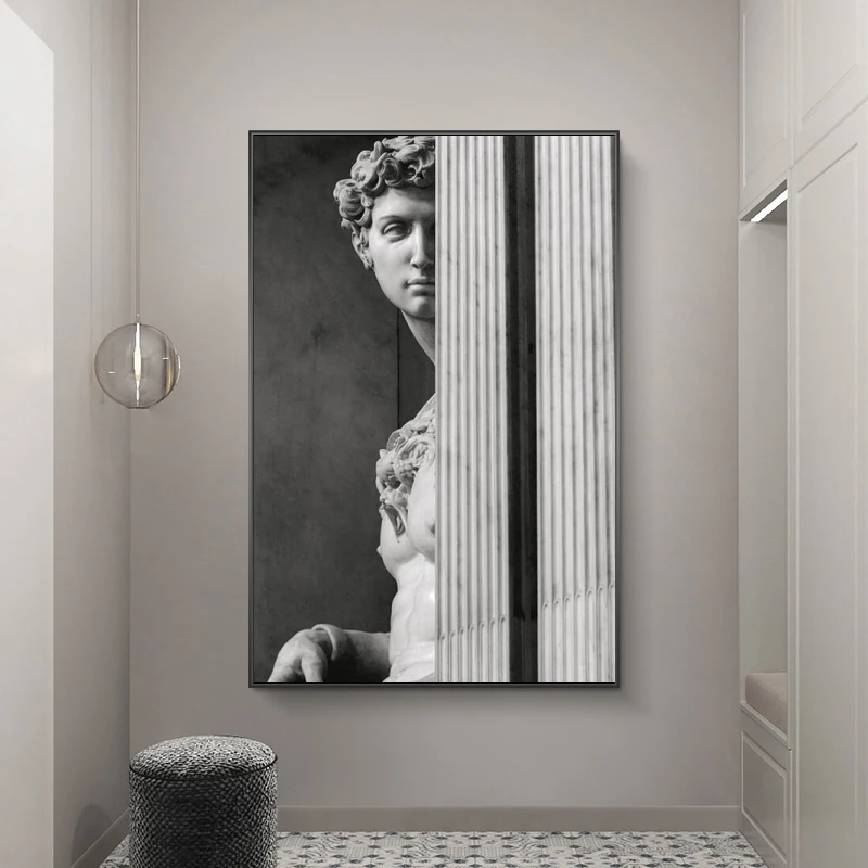 David Statue Canvas Painting Posters and Print Cuadros Wall Art Black and White Pictures for Living Room Modern Home Decor
David Statue Canvas Painting Posters and Print Cuadros Wall Art Black and White Pictures for Living Room Modern Home Decor