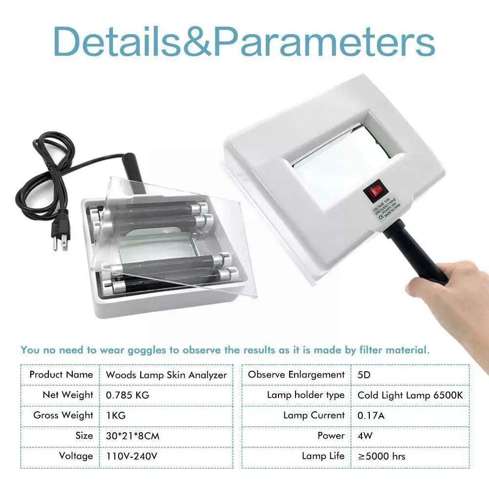 Beauty Lamp Skin Uv Analyzer Wood Lamp Skin Nanometers Magnifying Spa Lamp Testing Machine Examination Analyzer F3o9
Beauty Lamp Skin Uv Analyzer Wood Lamp Skin Nanometers Magnifying Spa Lamp Testing Machine Examination Analyzer F3o9