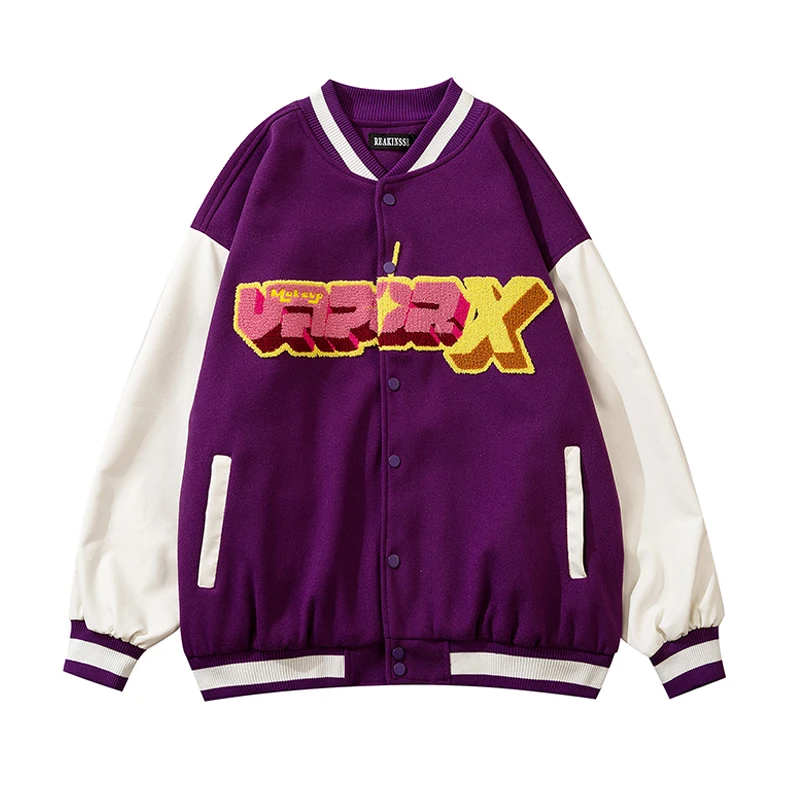 Mens Varsity Jacket Towel Embroidery Peach Heart Letter Stitching Baseball Jackets Japanese Harajuku Casual Streetwear Unisex
Mens Varsity Jacket Towel Embroidery Peach Heart Letter Stitching Baseball Jackets Japanese Harajuku Casual Streetwear Unisex