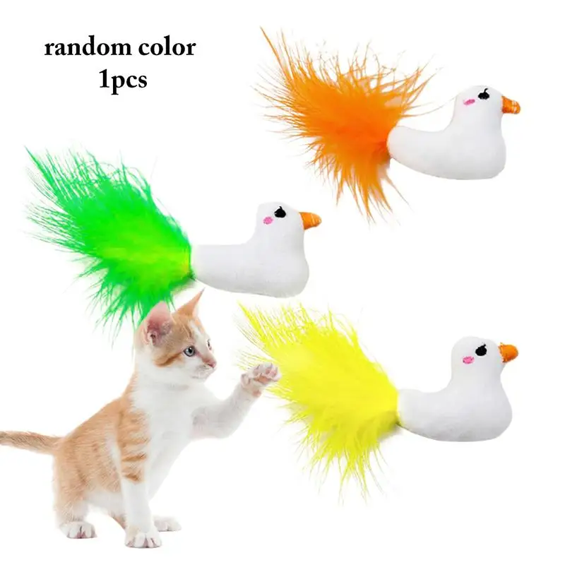 Plush Catnip Duck Toy For Cat Interactive Chewing Toy With Fake Feather Kitten Teeth Grinding Scratch Toy For Pet Random Color
Plush Catnip Duck Toy For Cat Interactive Chewing Toy With Fake Feather Kitten Teeth Grinding Scratch Toy For Pet Random Color