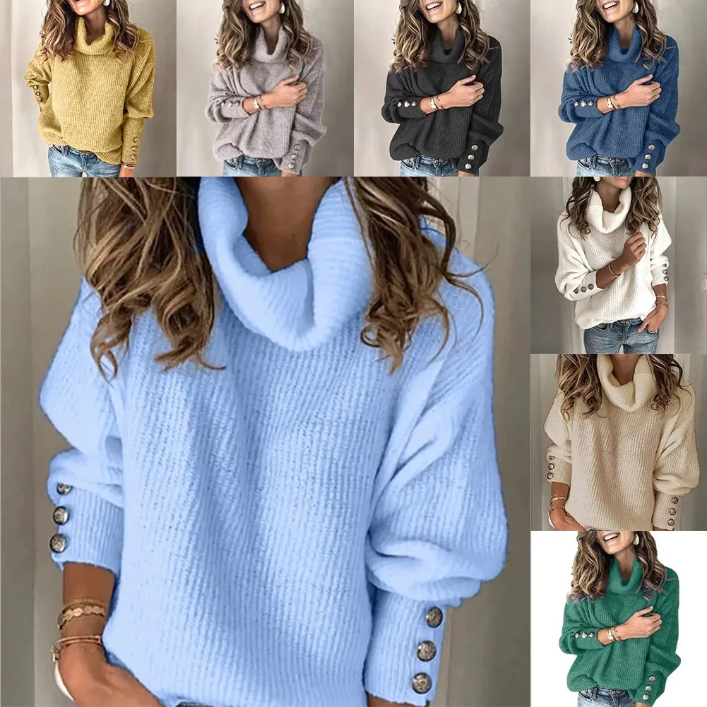 Women Knit Long Sleeve Pullover Solid Winter Slim Pullover Basic Tops Casual Soft Knit Sweater Soft Warm Jumper
Women Knit Long Sleeve Pullover Solid Winter Slim Pullover Basic Tops Casual Soft Knit Sweater Soft Warm Jumper