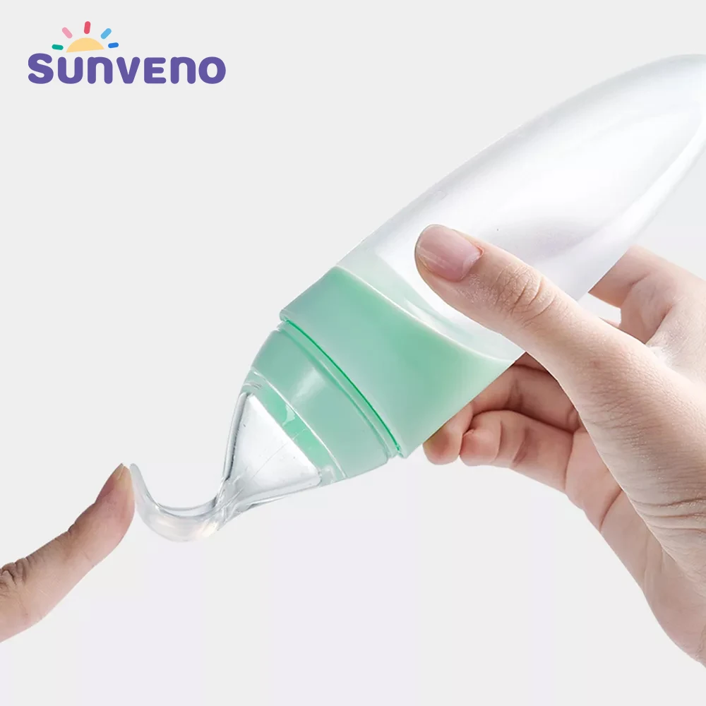 Sunveno Baby Squeezing Feeding Bottle Silicone Training Spoon Infant Cereal Food Supplement Feeder Safe Tableware Tools 90ML
Sunveno Baby Squeezing Feeding Bottle Silicone Training Spoon Infant Cereal Food Supplement Feeder Safe Tableware Tools 90ML