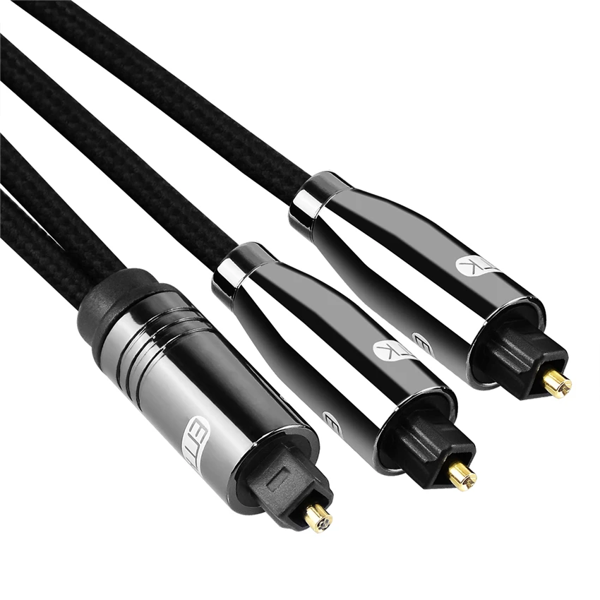 Оптический Сплиттер аудио кабель SPDIF Toslink оптический 1 в 2 выход звуковая панель