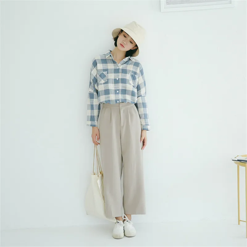 2020 Autumn And Winter New Retro Lapel Brushed Plaid Shirt Loose Wild Cotton And Linen Long Sleeved Shirt Female Trend C006
2020 Autumn And Winter New Retro Lapel Brushed Plaid Shirt Loose Wild Cotton And Linen Long Sleeved Shirt Female Trend C006