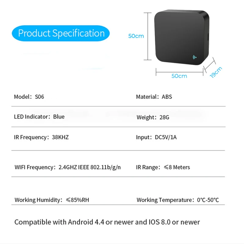 Smallest Min WiFi Smart IR Remote Controller Smart Home Compatible For TV DVD AUD AC Works With TuyaSmart Amz Alexa Google Home
Smallest Min WiFi Smart IR Remote Controller Smart Home Compatible For TV DVD AUD AC Works With TuyaSmart Amz Alexa Google Home