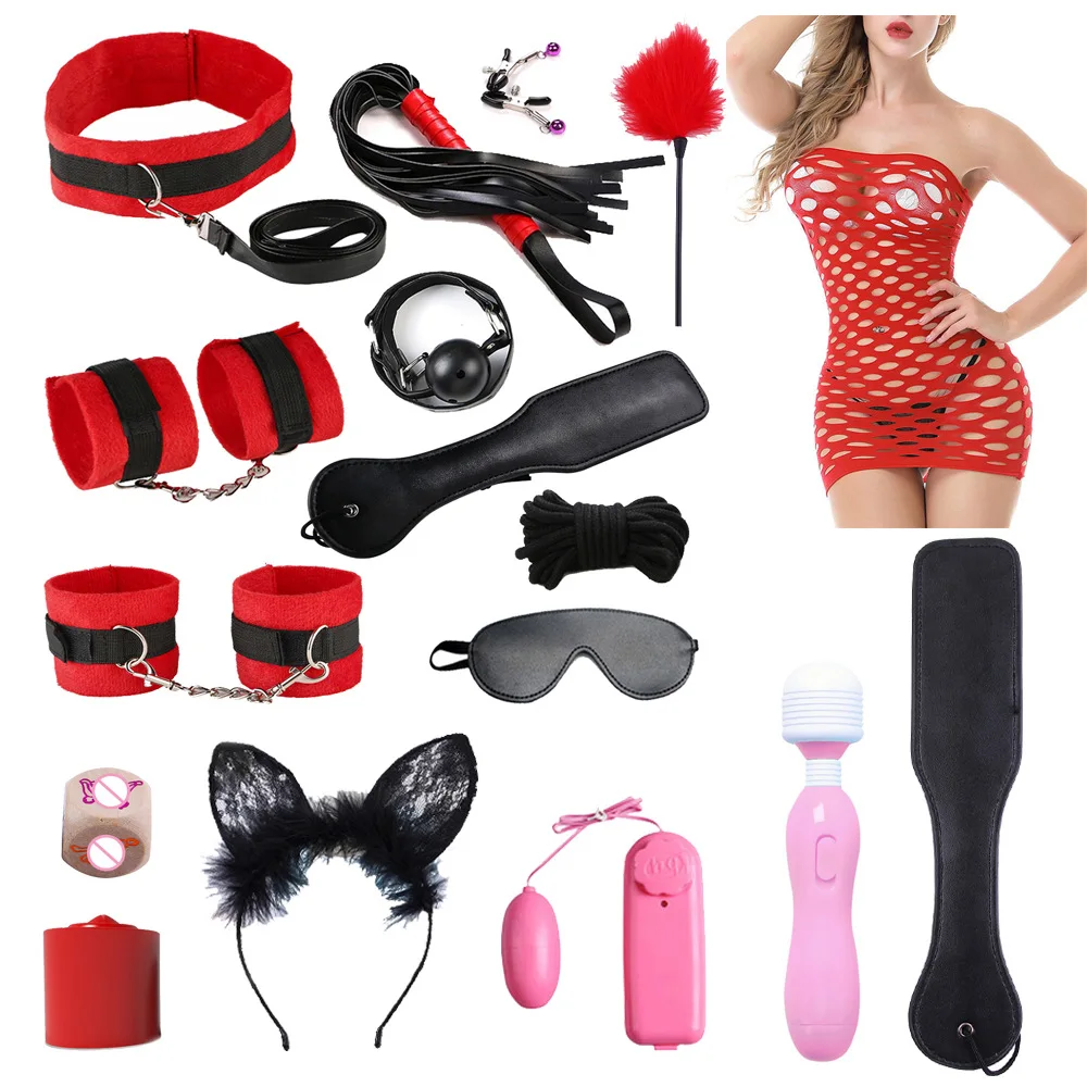 Набор из 17 наручников и анальной пробки, для взрослых
Набор из 17 наручников и анальной пробки, для взрослых