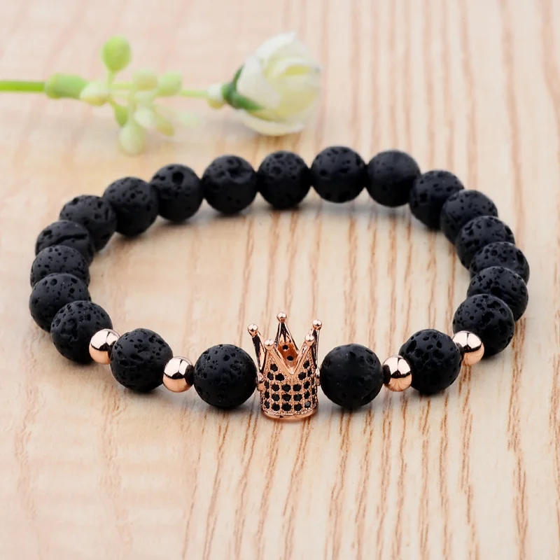 Luxury Natural Stone Bracelet Yoga Jewelry Micro Pave CZ Ball Matte Charms Beads Bracelets For Women Men | Украшения и аксессуары