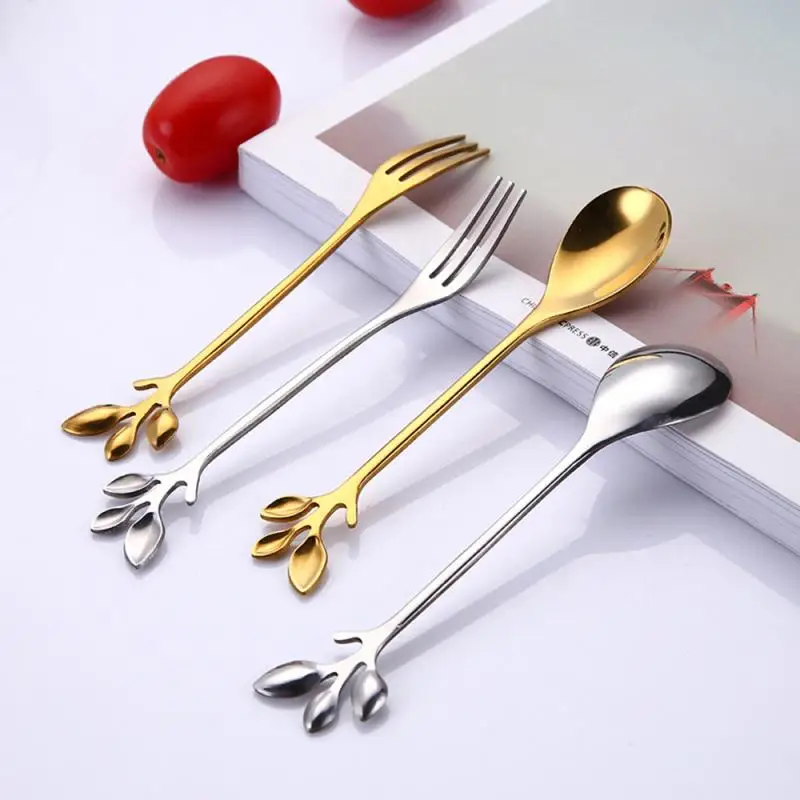 Artistic Leaf Coffee Spoon Ice Cream Spoon Stainless Steel Spoon Fork Tableware Tea Spoon Fruit Dessert Fork Kitchen Accessories
Artistic Leaf Coffee Spoon Ice Cream Spoon Stainless Steel Spoon Fork Tableware Tea Spoon Fruit Dessert Fork Kitchen Accessories