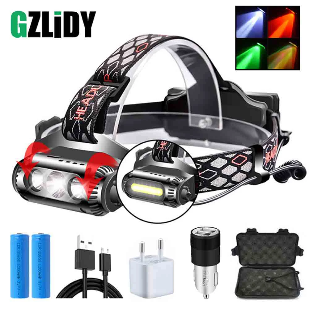 Светодиодный налобный фонарь с зарядкой от USB, 8 режимов, суперъяркий светодиодный налобный фсветильник рь с COB матрицей, водонепроницаемый, ...
Светодиодный налобный фонарь с зарядкой от USB, 8 режимов, суперъяркий светодиодный налобный фсветильник рь с COB матрицей, водонепроницаемый, ...