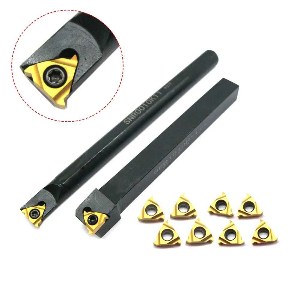 14pcs Lathe Thread Tool Set Kit SNR0010K11 Non-porous Rod 11ER AG60 Threaded Insert 11IR AG60 Cemented Carbide Insert Parts
14pcs Lathe Thread Tool Set Kit SNR0010K11 Non-porous Rod 11ER AG60 Threaded Insert 11IR AG60 Cemented Carbide Insert Parts