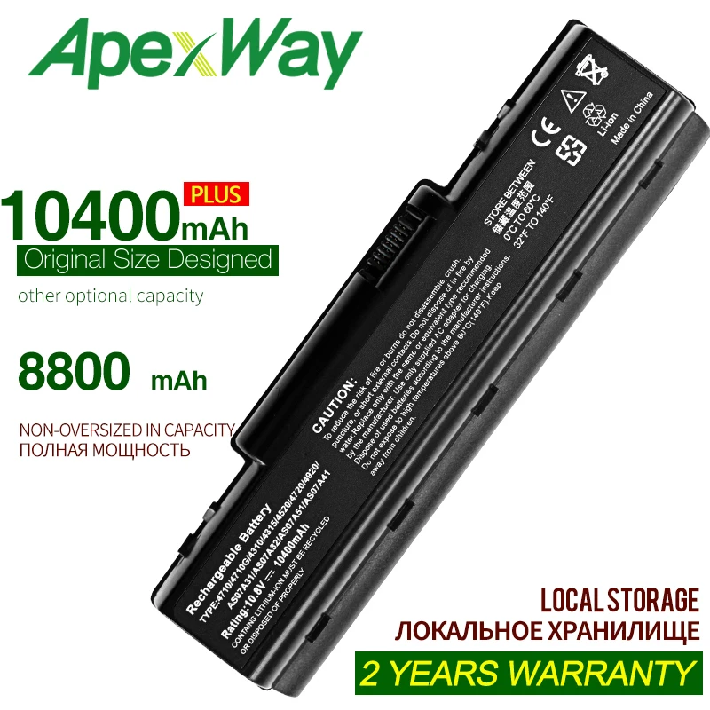 ApexWay ноутбук Батарея для acer AK.006BT. 020 025 As07a51 AS07A31 AS07A32 AS07A41 S07A51 AS07A52 AS07A71 AS07A72