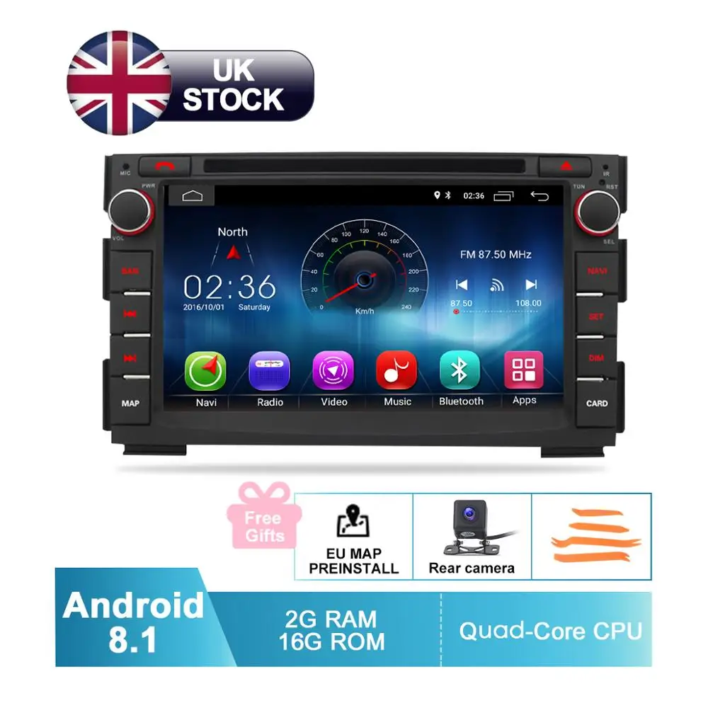 7 "Android 8 1 автоматическое радио GPS для Kia Ceed 2009 2010 2011 2012 автомобильный DVD стерео FM