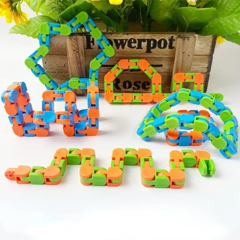 New 24Knots Wacky Tracks Fidget Antistress Chain Toys For Children Bike Chain Stress Relief Bracelet Adults Sensory Toys Gifts
New 24Knots Wacky Tracks Fidget Antistress Chain Toys For Children Bike Chain Stress Relief Bracelet Adults Sensory Toys Gifts