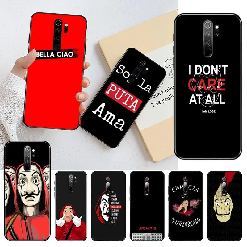 CUTEWANAN Spanish TV Money Heist La casa de papel Season TPU black Phone Case for Redmi Note 8 8A 8T 7 6 6A 5 5A 4 4X 4A Go Pro
CUTEWANAN Spanish TV Money Heist La casa de papel Season TPU black Phone Case for Redmi Note 8 8A 8T 7 6 6A 5 5A 4 4X 4A Go Pro