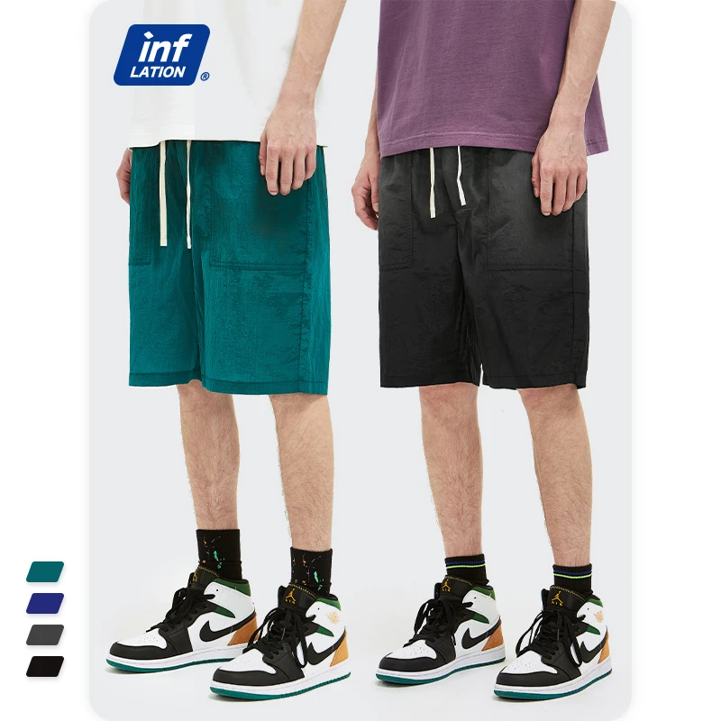 INFLATION Street Wear Mens Shorts Elastic Waist Hip Hop Shorts Men Summer High Street Beach Shorts Men Compression Short 3776S21 
INFLATION Street Wear Mens Shorts Elastic Waist Hip Hop Shorts Men Summer High Street Beach Shorts Men Compression Short 3776S21