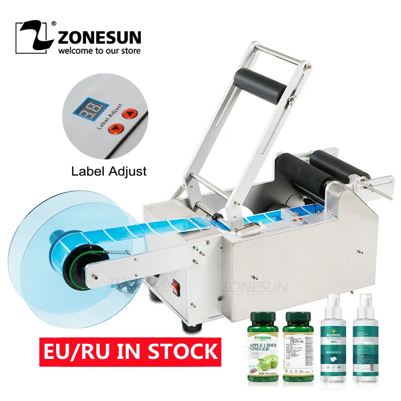 ZONESUN LT-50 Round Bottle Label Machine Plastic Round Bottle Labeling Sticker Machine Label Dispenser Machine Label Applicator
ZONESUN LT-50 Round Bottle Label Machine Plastic Round Bottle Labeling Sticker Machine Label Dispenser Machine Label Applicator