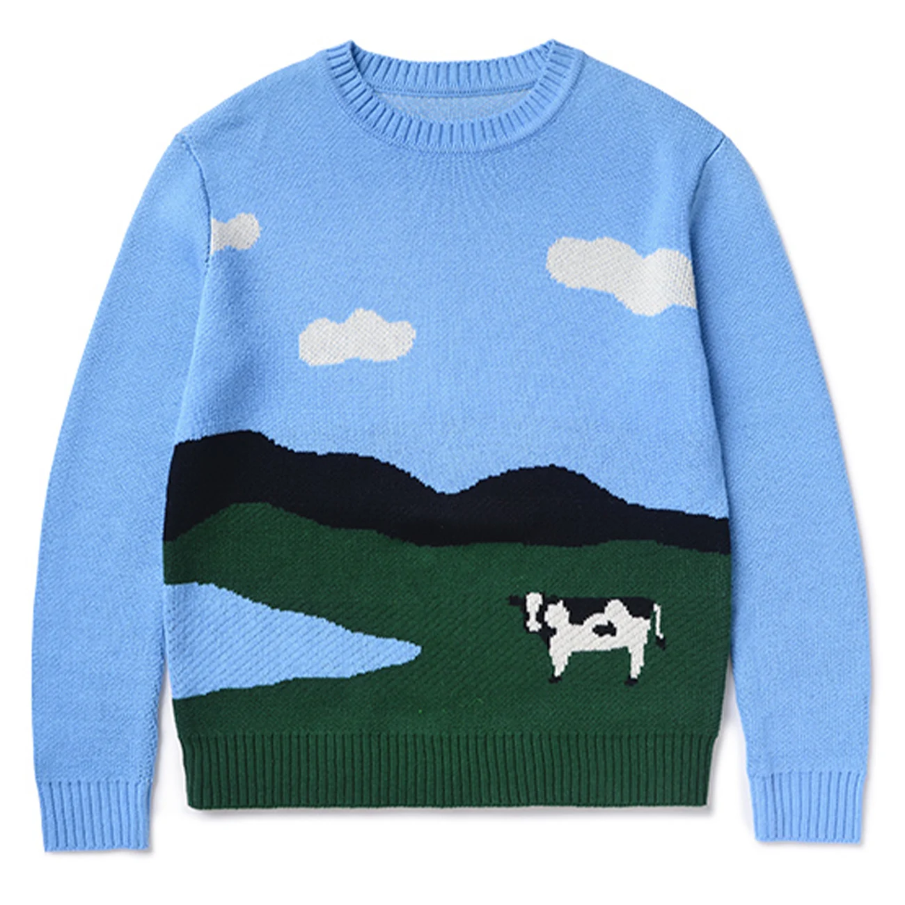 LACIBLE Hip Hop Knitted Sweater Men 2021 Prairie Cow Pattern Sweater Streetwear Harajuku Casual Loose Cardigan Pullover Men
LACIBLE Hip Hop Knitted Sweater Men 2021 Prairie Cow Pattern Sweater Streetwear Harajuku Casual Loose Cardigan Pullover Men