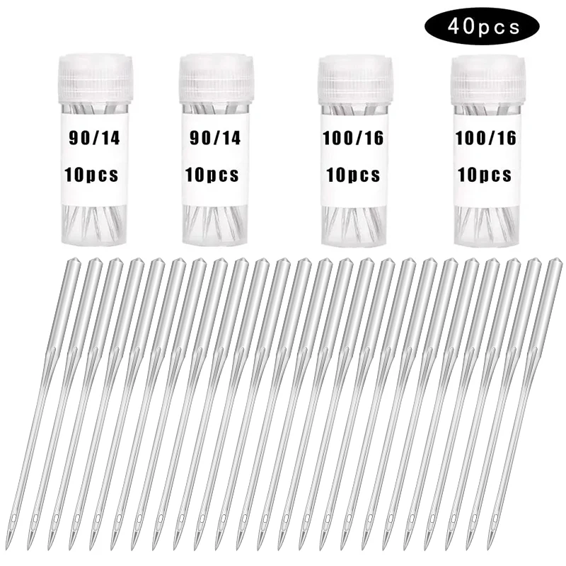 Nonvor 40 Pcs Silver Sewing Machine Needles Box with Labels Compatible, Universal Home Stainless Steel Sewing Needle
Nonvor 40 Pcs Silver Sewing Machine Needles Box with Labels Compatible, Universal Home Stainless Steel Sewing Needle