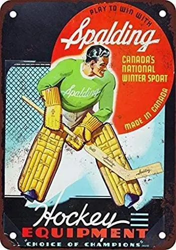 8 x 12 Metal Tin Sign 1940 Hockey Equipment Vintage Look Reproduction Retro Decor Vintage Signs 
8 x 12 Metal Tin Sign 1940 Hockey Equipment Vintage Look Reproduction Retro Decor Vintage Signs