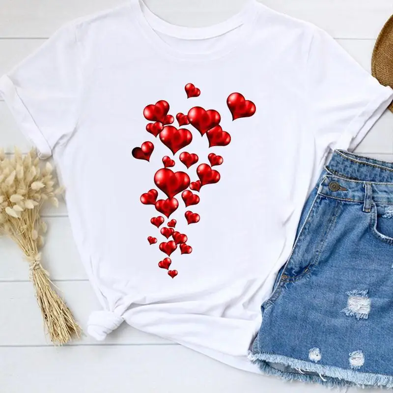 Short Sleeve Women Love Valentine's Day Cute 90s Clothing Fashion Graphic Tee Female Summer Clothes Top Casual Tshirt T-shirt
Short Sleeve Women Love Valentine's Day Cute 90s Clothing Fashion Graphic Tee Female Summer Clothes Top Casual Tshirt T-shirt