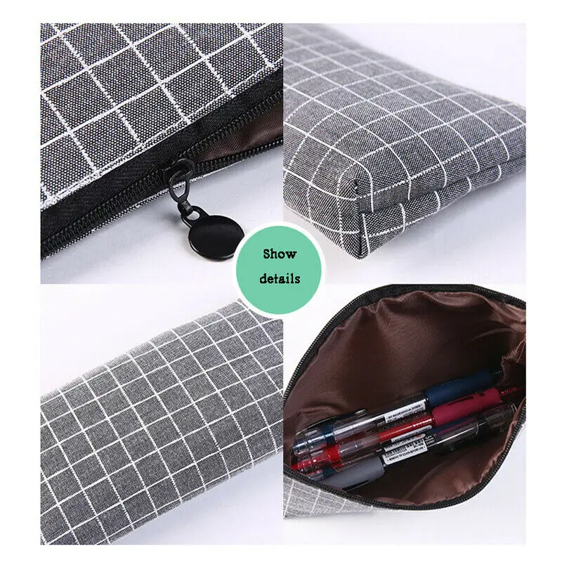 New Fashion Pink Pencil Bag Pen Box School Stationery Cosmetic Makeup Pouch Zipper Bag