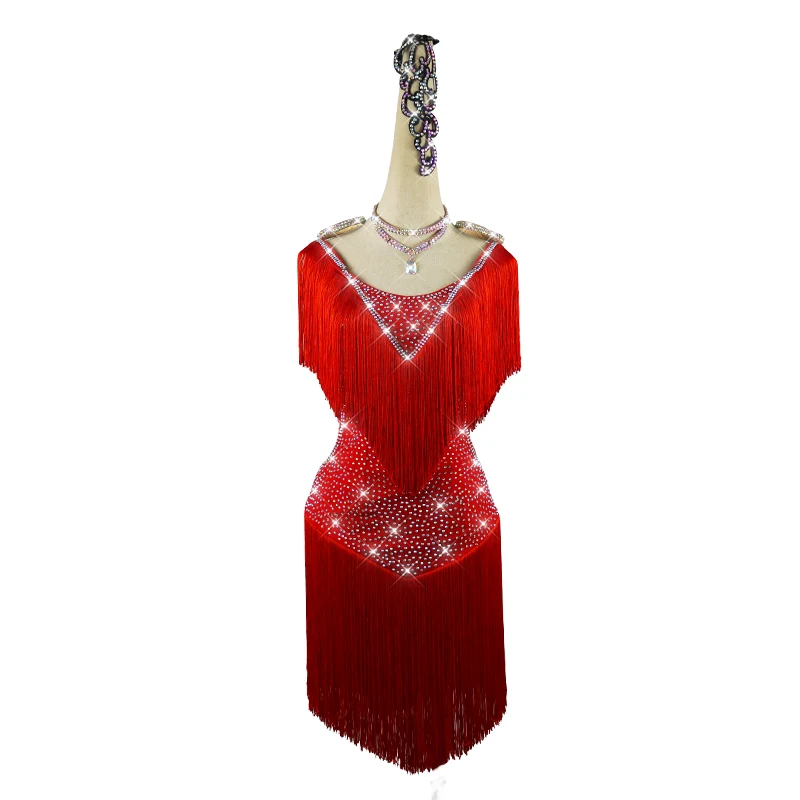 Sexy Velvet Latin Dance Dress Tassel Latin Skirt Competition Dress Costumes Performing Dress Practice Skirt Customize Adult Kids
Sexy Velvet Latin Dance Dress Tassel Latin Skirt Competition Dress Costumes Performing Dress Practice Skirt Customize Adult Kids