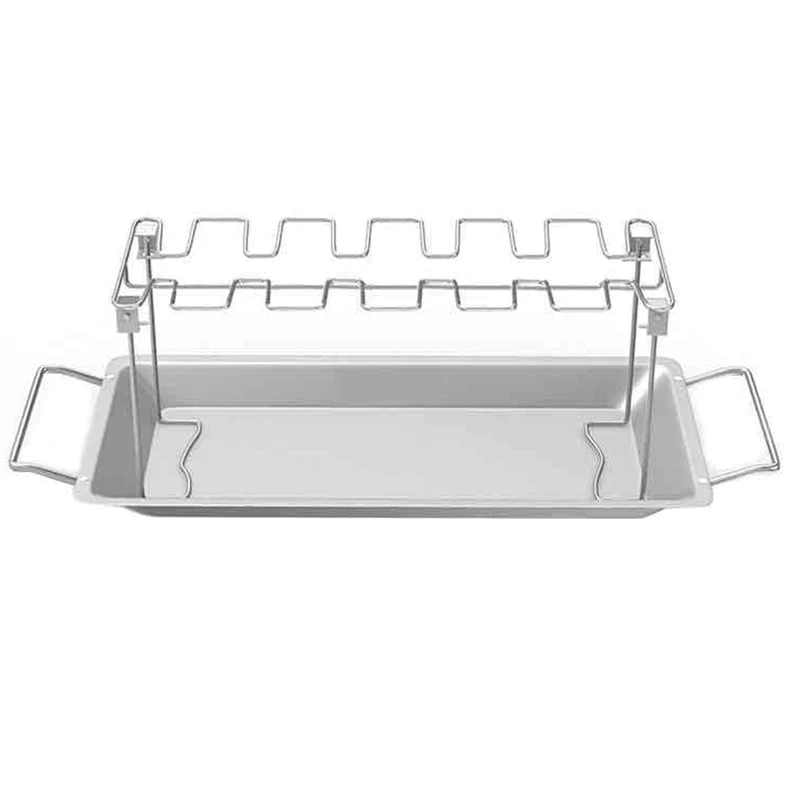 Folding Stainless Steel Grilled Chicken Leg Rack With Tray Set Grilled Chicken Tray Barbecue Tool Barbecue Rack
Folding Stainless Steel Grilled Chicken Leg Rack With Tray Set Grilled Chicken Tray Barbecue Tool Barbecue Rack
