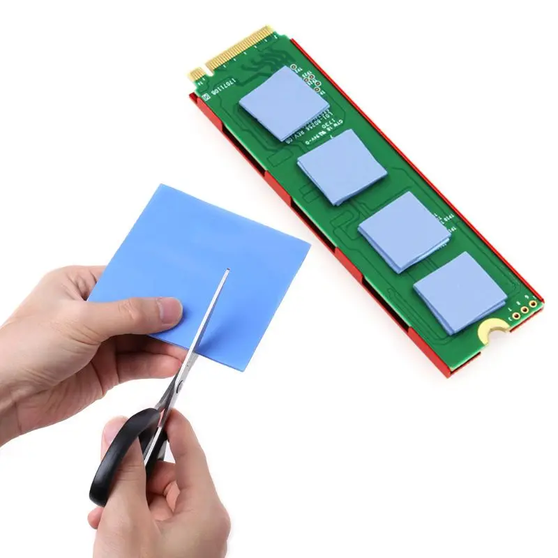 

100mmx100mmx0.5mm 1Sheet/100PCS Thermal Pad GPU CPU Heatsink Cooling Conductive Silicone Pad